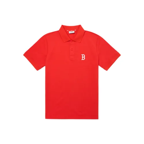 MLB Boston Red Sox Polo Shirts Men Red