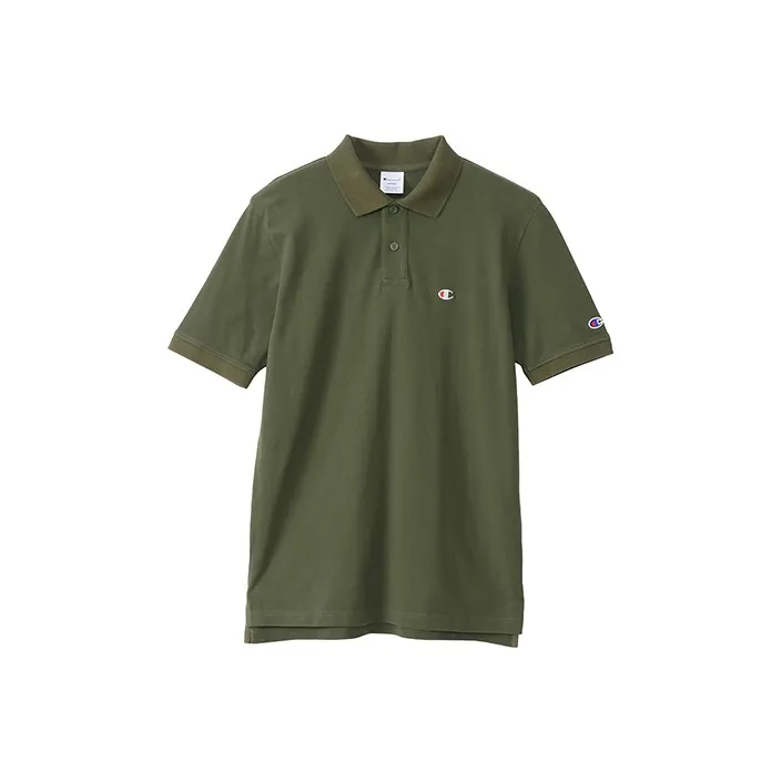 Champion Polo Shirts Unisex Olive Green-0