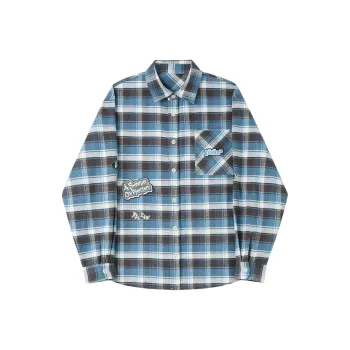 Phew Shirts Unisex Blue Plaid