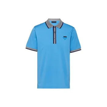 PRADA Polo Shirts Men Blue