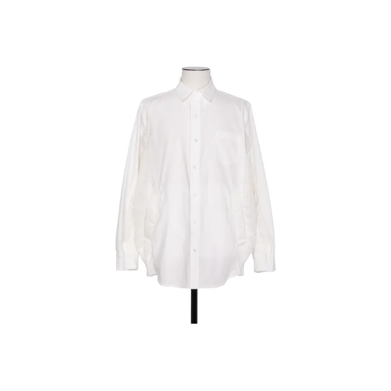 Sacai Buttoned Long Sleeved Poplin Shirt-0