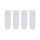 [4 Pack 7A Antibacterial, Cool Touch Pile]4 Pairs White