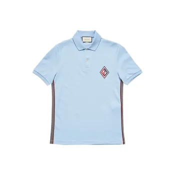 GUCCI Polo Shirts Men Light Blue
