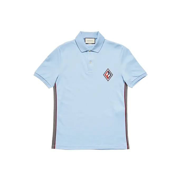 GUCCI Polo Shirts Men Light Blue-0