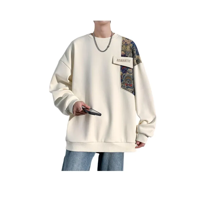 YooMore American Casual Bear-Print Unisex Sweatshirt-6
