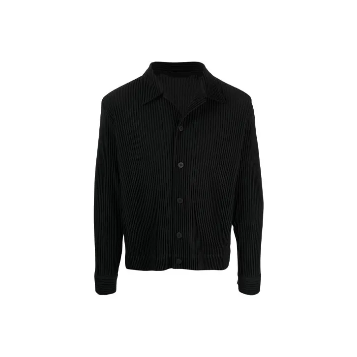 Homme Plissé Issey Miyake Shirts Men Black-0