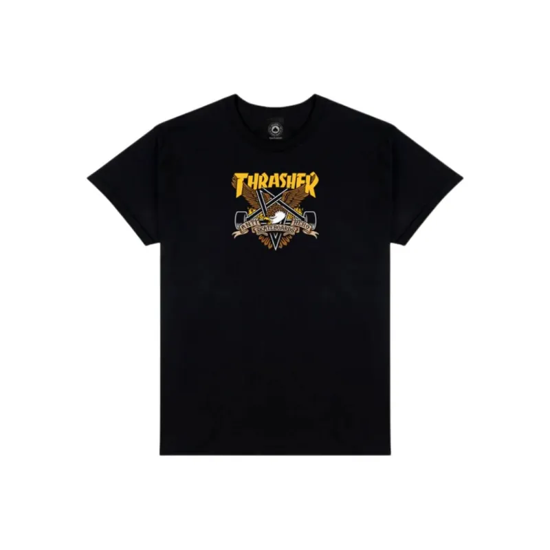 Thrasher x Antihero Skateboards Regular T-Shirt Unisex Black-0