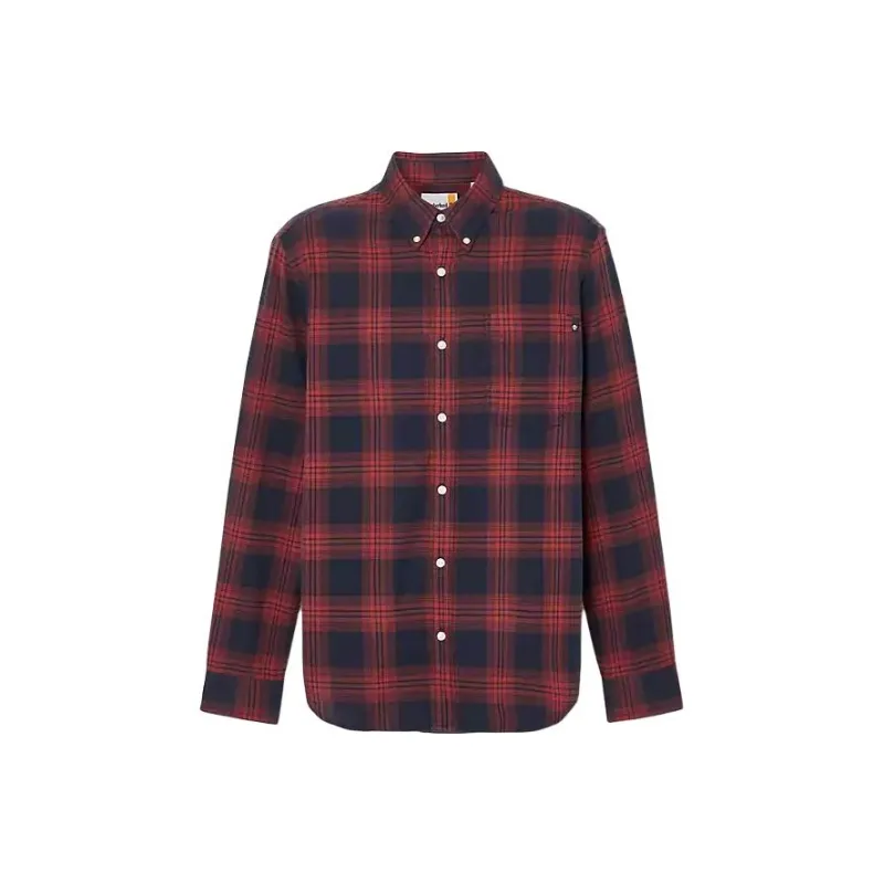 Timberland Long Sleeve Tartan Shirt Shirt Men's Red-0