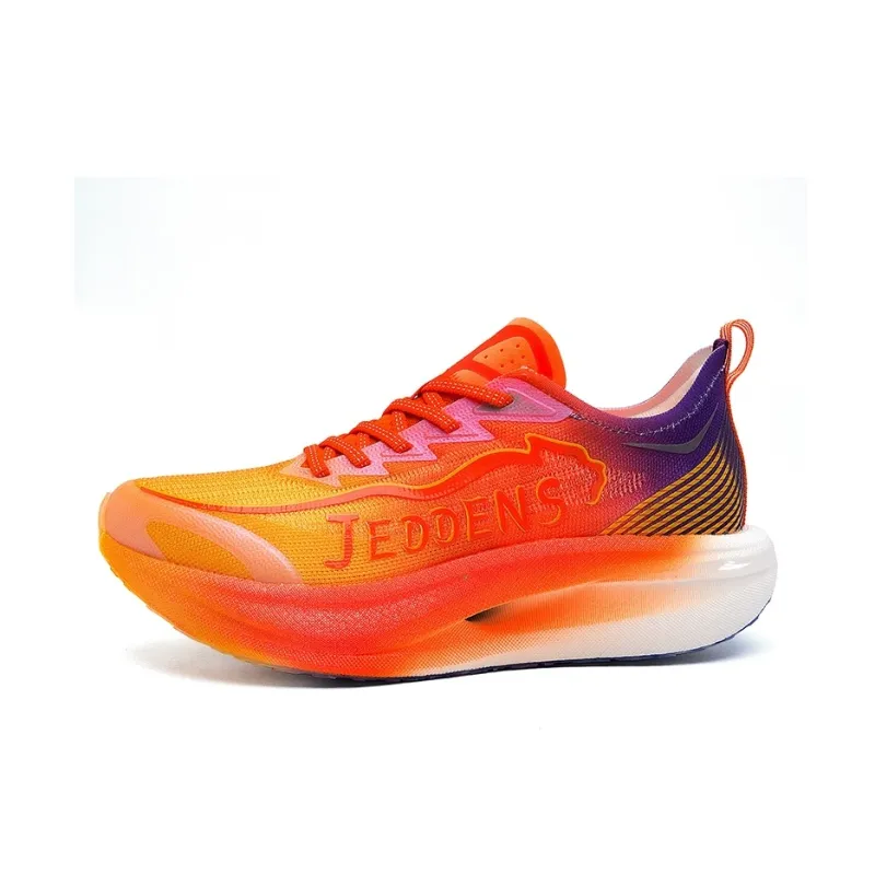 Kuding Running Shoes Unisex Low Top Sky Blue/Crimson Glow-10