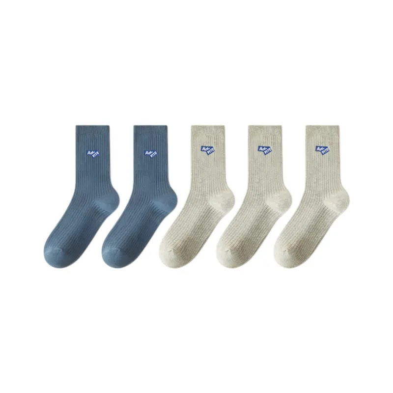 FAIRWHALE Mid Calf Socks Unisex 5 Pack-15