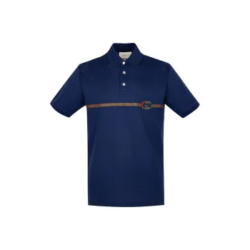 GUCCI Polo Shirts Men Blue