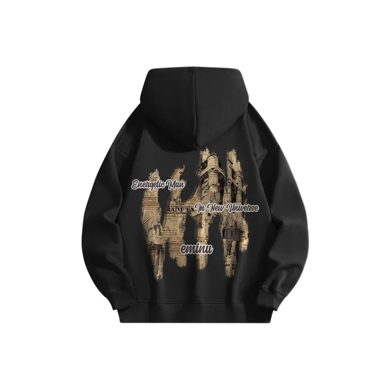 EMINU American Letter-Print Casual Sweatshirt Unisex-0