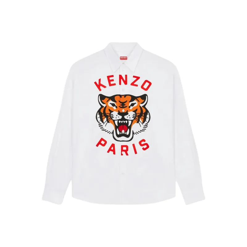 KENZO Logo Tiger Printed Buittoned Shirt-0