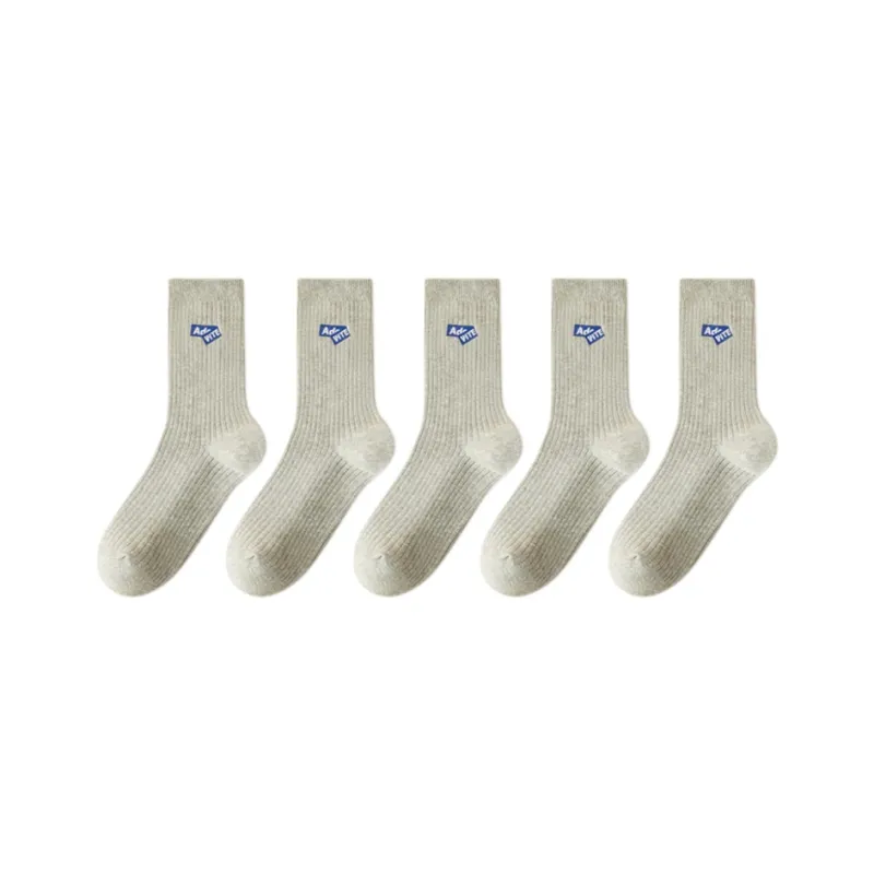 FAIRWHALE Mid Calf Socks Unisex 5 Pack-52