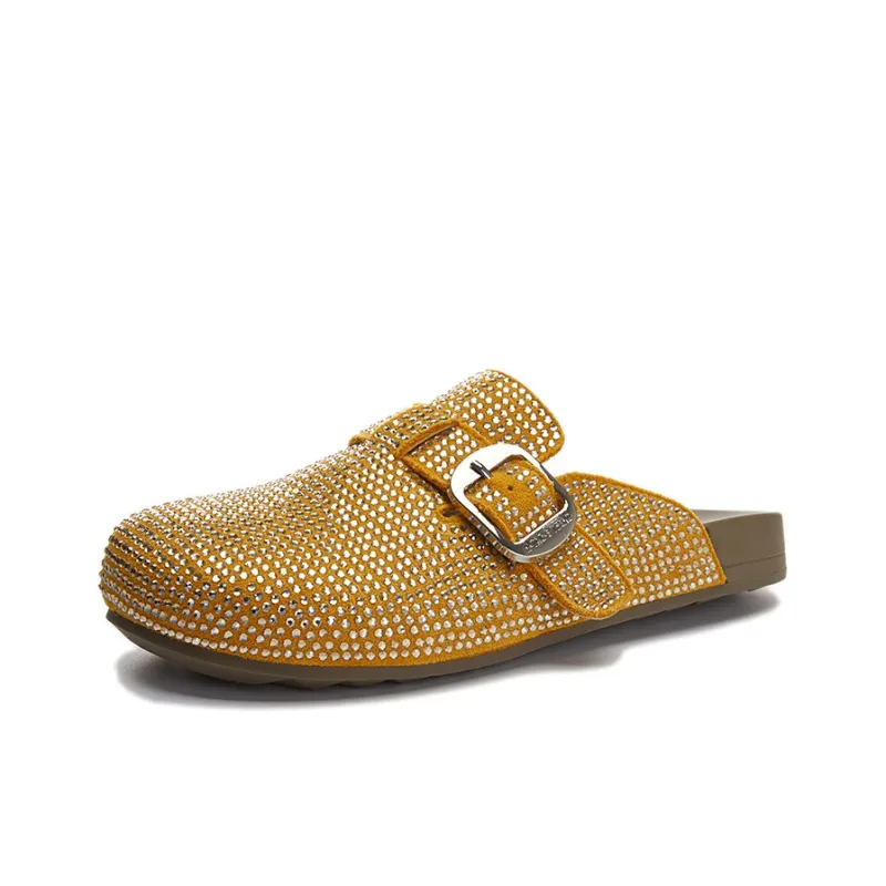 POOQ Rubber Sole Abrasion Resistant Wrap toe Slippers Women's-5