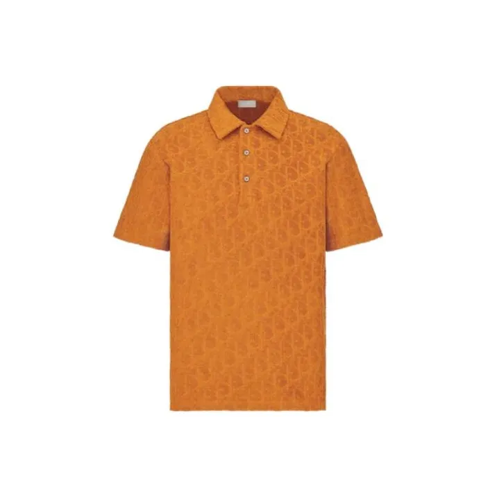 DIOR Quarterly New Products SS22 Polo Shirt Men's Orange-0