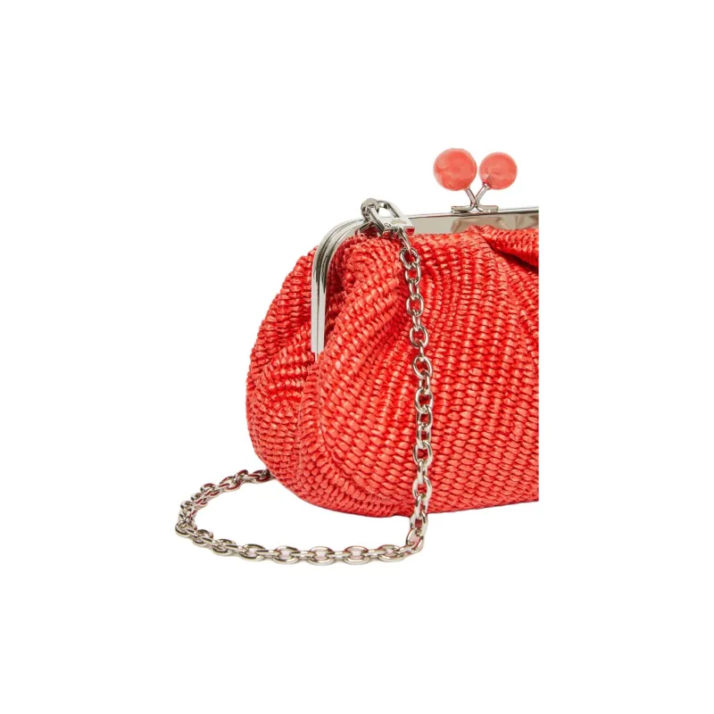 WEEKEND MaxMara Pasticcino Cotton Clutch Trumpets Women's Coral Red-5
