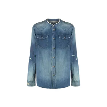 BALMAIN Shirts Men Blue