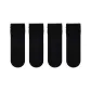 [4 Pack 7A Antibacterial, Cool Touch Pile]4 Pairs Black