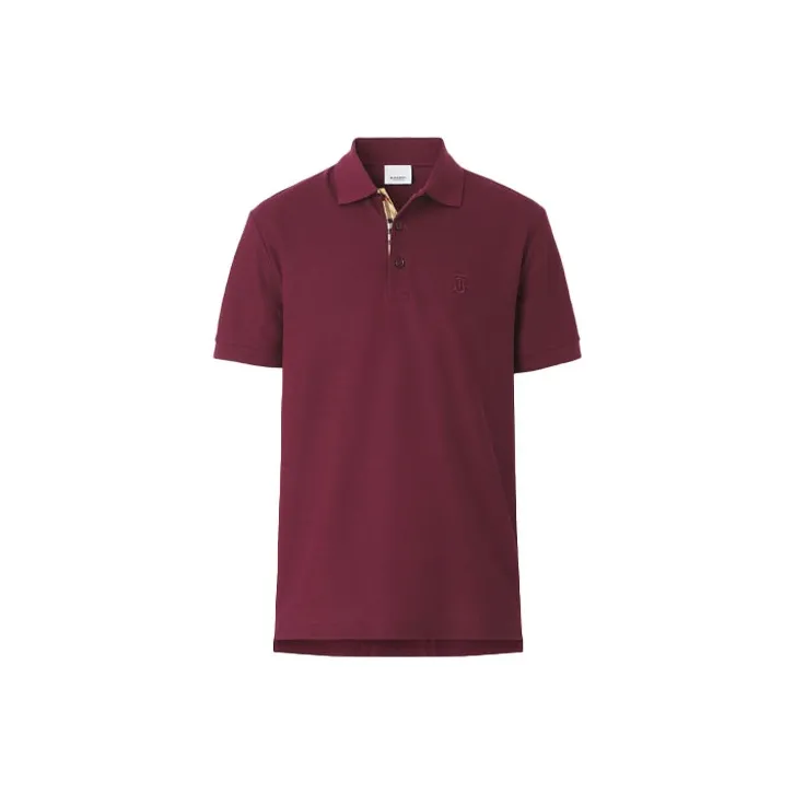Burberry FW21 Polo Shirt Men's Burgundy-0