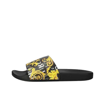 VERSACE JEANS COUTURE Slip Resistant Slide Slippers Men's Black