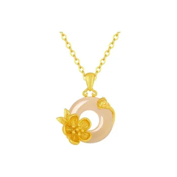 Celebrate The Great Blessing Chalcedony Jade Necklaces Women's