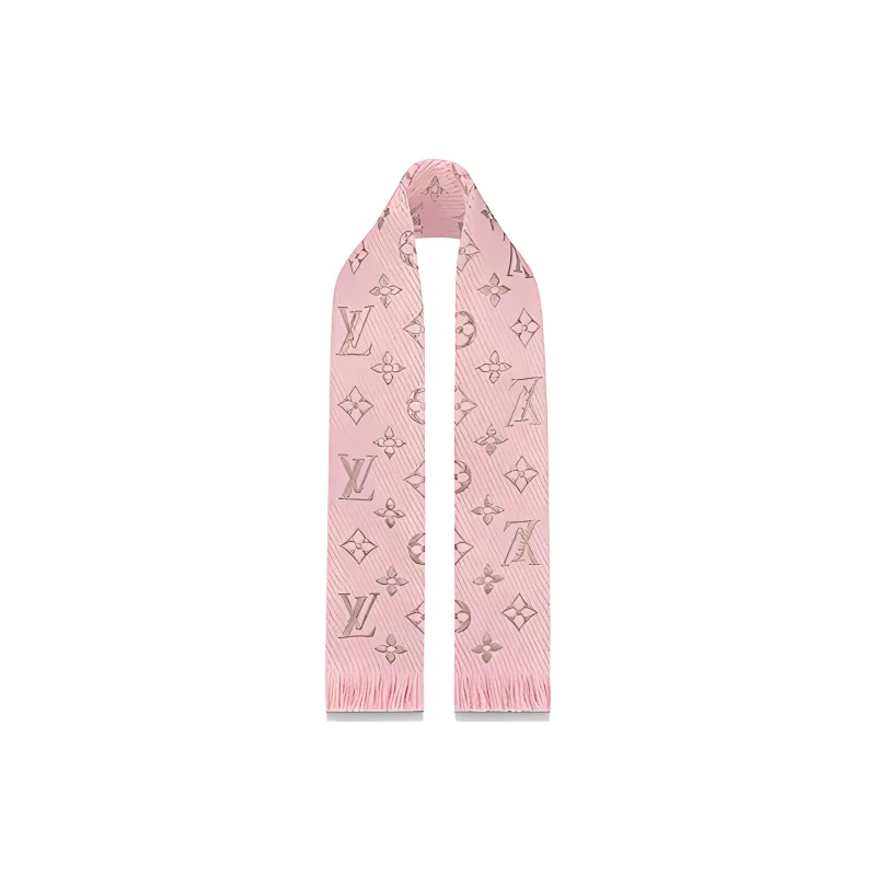 LOUIS VUITTON Wool Scarves Unisex Ballet Pink-2