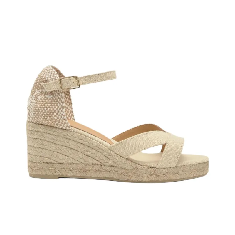 Castañer BRUNA Strap Sandals 5cm Women's Beige-1