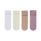 [4 Pack 7A Antibacterial, Cool Touch Pile]White+Milk White+Khaki+Taro Purple