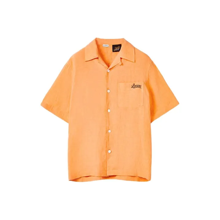 LOEWE Linen Bowling Shirt-0
