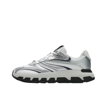 FILA RIBBON Anti Slip Wear Resistant Low Top Casual Shoes Men's Gray White