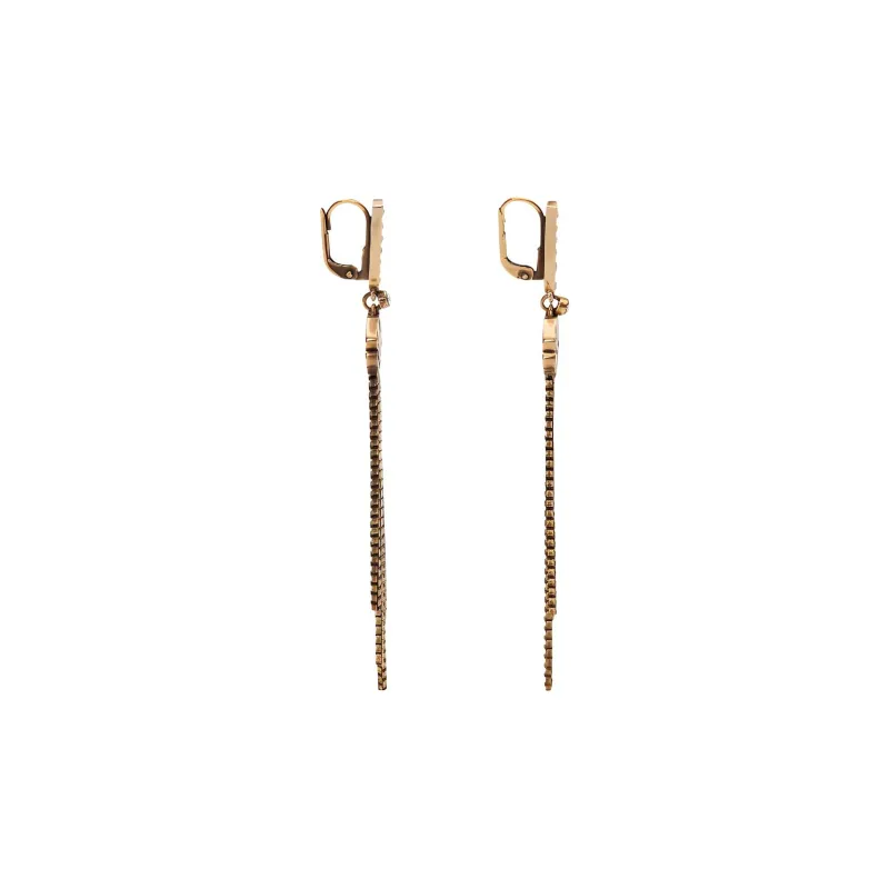 Alexander McQueen Embellished Chain Drop Earrings-2