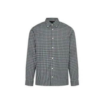 Tommy Hilfiger Camisa De Corte Regular Con Cuadros Escoceses Shirt Men's Green