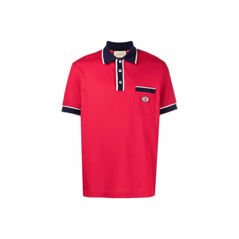 GUCCI Polo Shirts Men Red-0