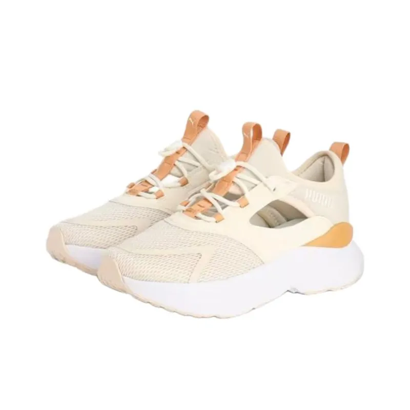 PUMA SOFTRIDE Mayve Anti Slip Wear Resistant Low Top Running Shoes Women's Light Khaki-2