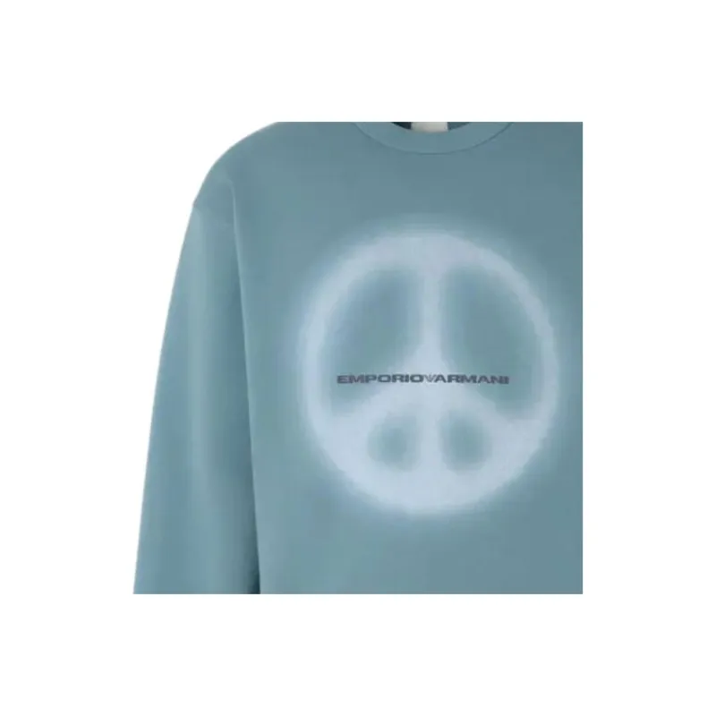 EMPORIO ARMANI Asv Sweatshirt With Oversized Print From The Peace Capsule Collection-1