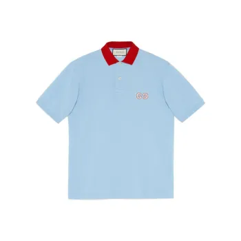 GUCCI Polo Shirts Men Blue