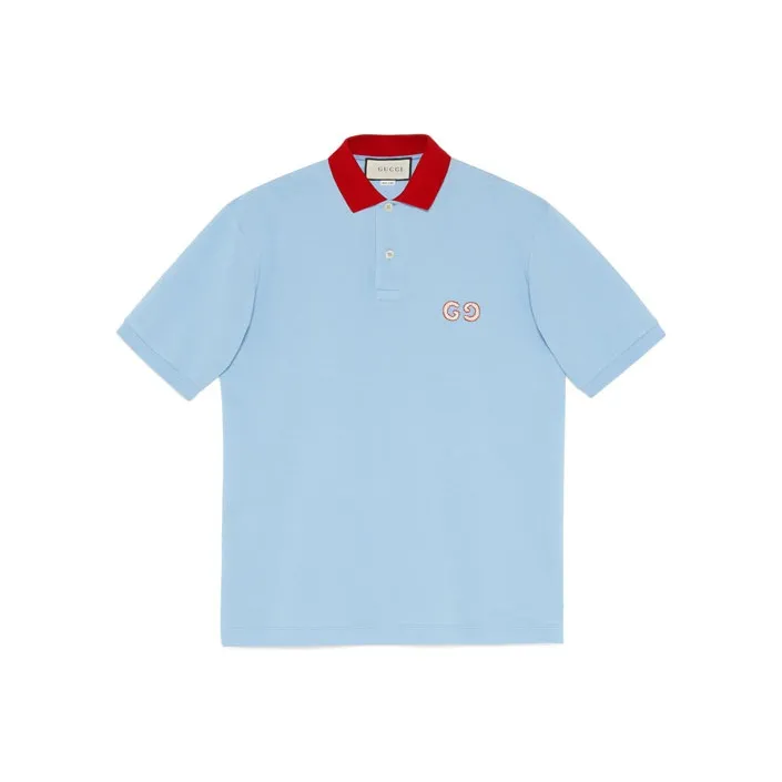 GUCCI Polo Shirts Men Blue-0