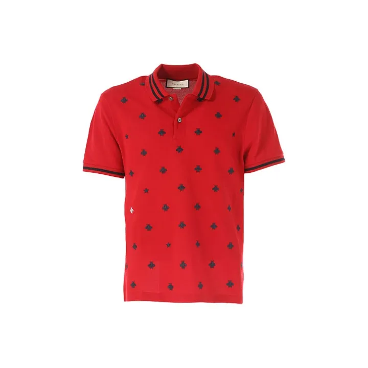 GUCCI Polo Shirts Men Red-0