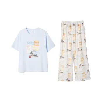 Aannsfam Pajama Set Women's Sea Salt Blue