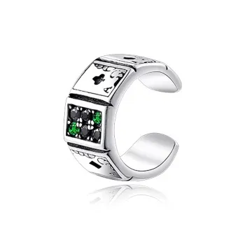 DAIRUO 925 Sterling Silver Clip On Earrings Men's