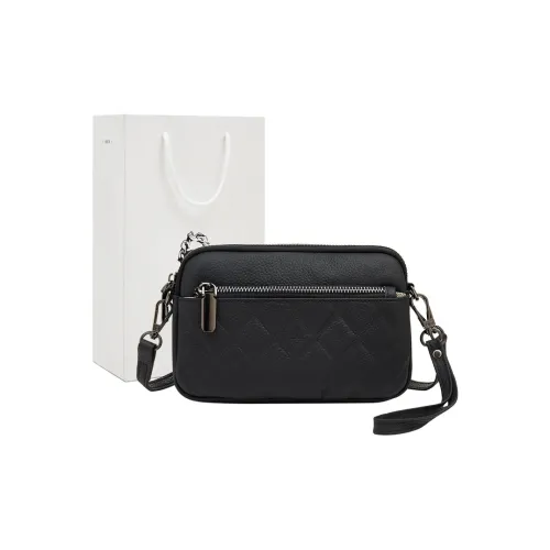 Old Man's Head Top Grain Cow Leather Shoulder Bag, Crossbody Bag Regular Women's Black/White/Khaki