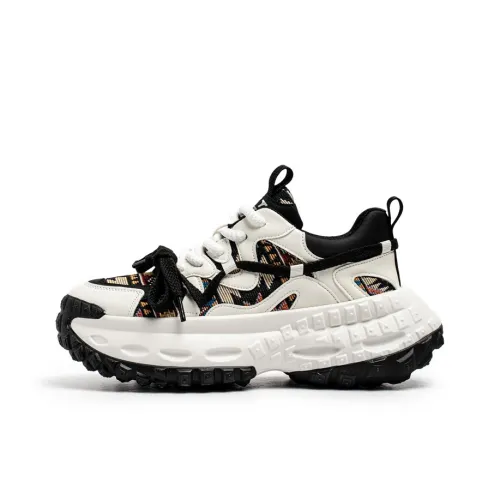 SUPEREDGE Anti Slip And Wear Resistant Height Increasing Low Top Chunky Sneakers Men's