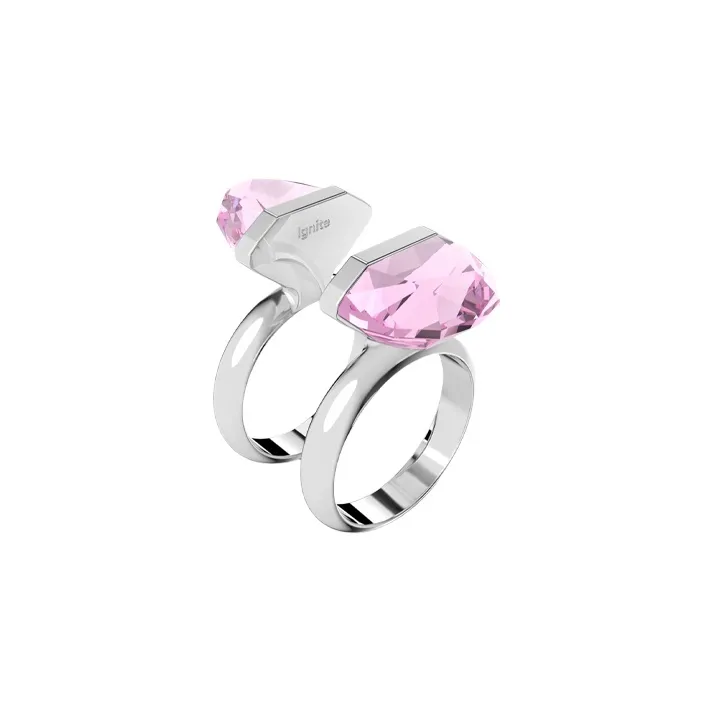 Swarovski Lucent Rings Women's Pink-1