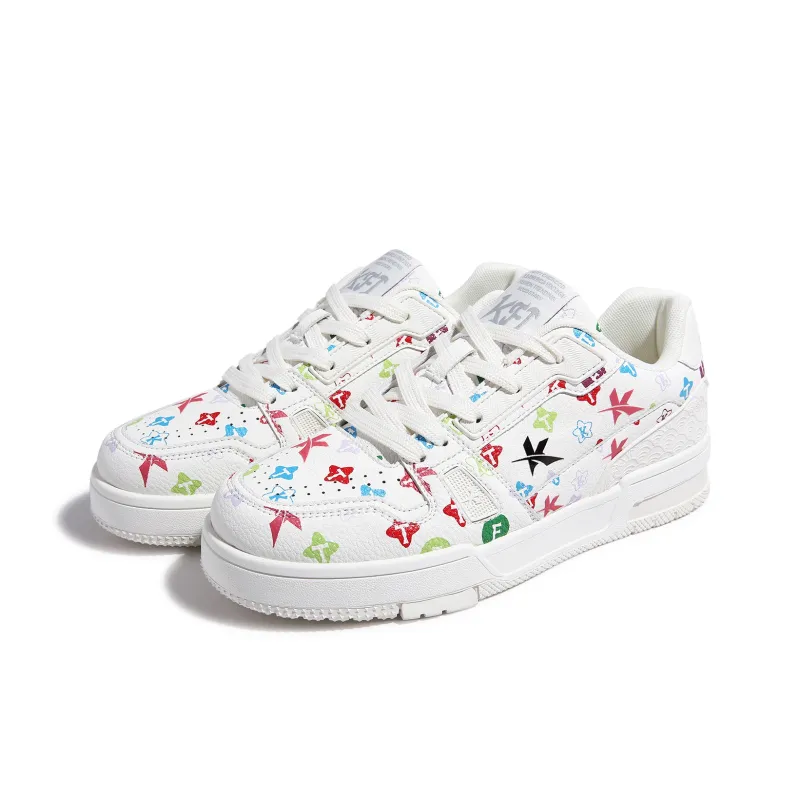 KFT Skateboard Shoes Unisex Low Top White Glaze-4