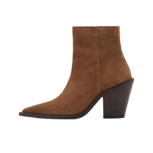 MANGO Ankle Boots 8.5cm Women's Brown
