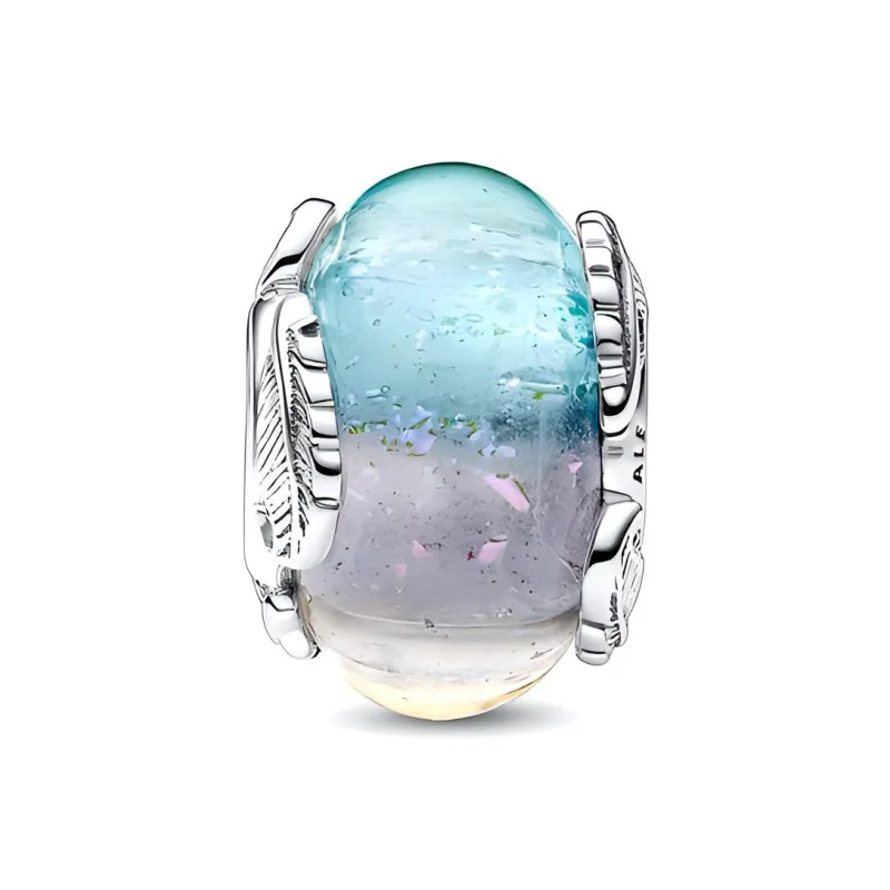Pandora 925 Sterling Silver Beads Women's Blue-1