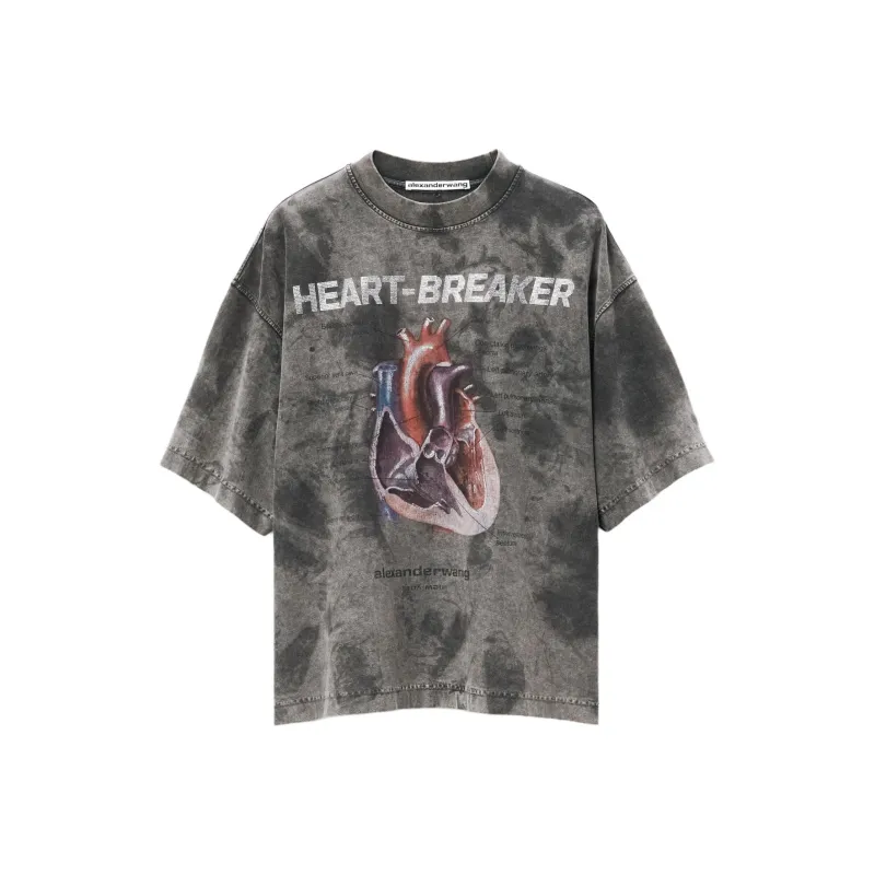 Alexander Wang Heartbreaker Bleached Effect T Shirt-0