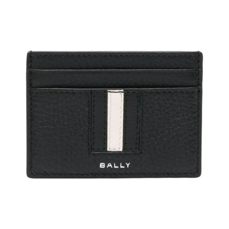 BALLY Striped edge Leather Cardholder-0