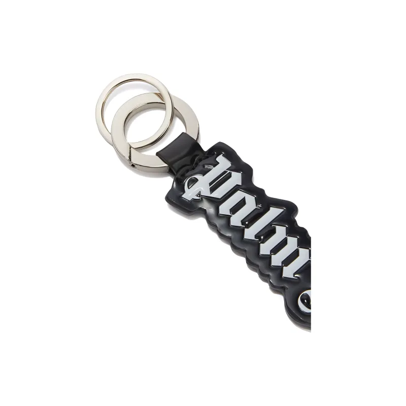 PALM ANGELS Logo Embossed Key Ring-2